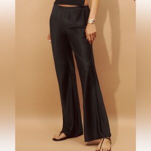 Reformation Gale Satin Mid Rise Pants